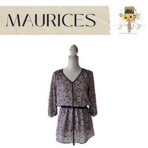 MAURICES Brown/Black Tunic XS